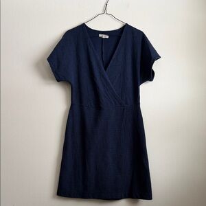 Madewell Cross-Front Fluttery-Sleeve Mini Dress